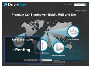 Revenue Streams



                   Renting


Business Model Lecture | © 2012 relevantive AG
                                             http://www.airlinereporter.com/wp-content/uploads/2010/10/airlines1.jpg
 