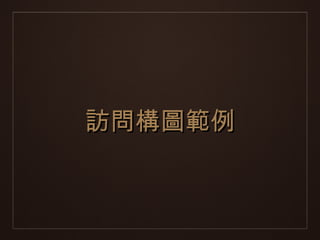 訪問構圖範例
 