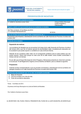 Espacio reservado para la etiqueta de registro




                                     PRESENTACIÓN DE INICIATIVAS

 Iden...