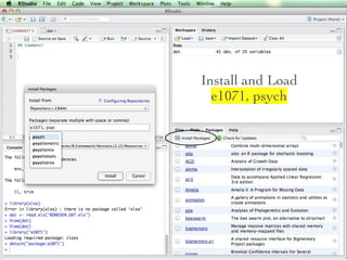 We now
resort to
external
packages
 