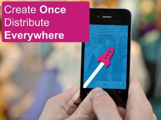 Create Once
Distribute
Everywhere




  12.11.2012   NetCom Snapshot - Self Service Mobile Pages
 
