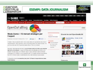 ESEMPI: DATA JOURNALISM
 