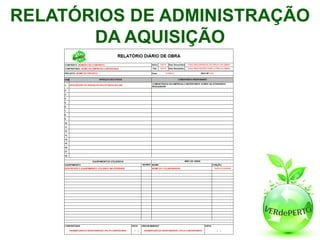 RELATÓRIOS DE ADMINISTRAÇÃO
       DA AQUISIÇÃO
 