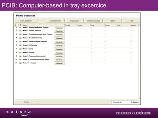 PCIB: Computer-based in tray excercice
 