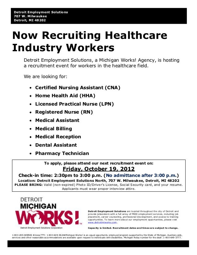 2012 10 19 healthcare recruitment flyer hha flyers