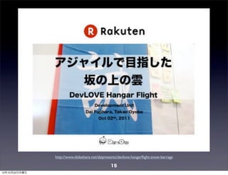 http://www.slideshare.net/daipresents/devlove-hangarﬂight-snow-barrage

                                                15
12年10月22日月曜日
 