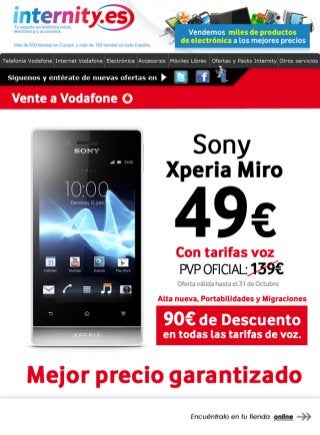 Sony Xperia Miro ¡Oferta Irresistible!