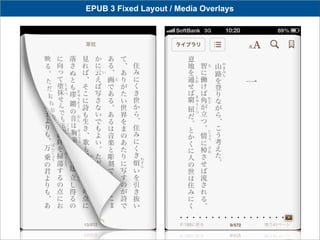 EPUB 3 Fixed Layout / Media Overlays
 