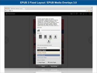 EPUB 3 Fixed Layout / EPUB Media Overlays 3.0
 