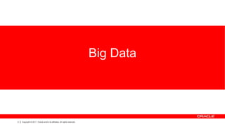 Big Data




3   Copyright © 2011, Oracle and/or its affiliates. All rights reserved.
 