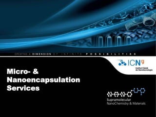 Micro- &
Nanoencapsulation
Services
 