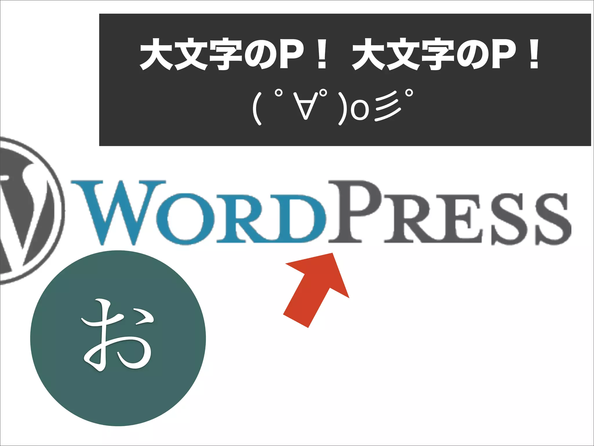 大文字のP！ 大文字のP！
   ( ﾟ ﾟ)o彡゜




お
 