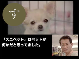 す
「スニペット」はペットか
何かだと思ってました。
 