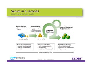 Scrum	
  in	
  5	
  seconds	
  
Overview	
  scrum	
  cycle	
  




                                 11-­‐12-­‐12	
  	
  	
  	
  	
  |	
  	
  	
  	
  8	
  	
  	
  	
  |	
  	
  	
  	
  ©2012	
  Ciber,	
  Inc.	
  
 