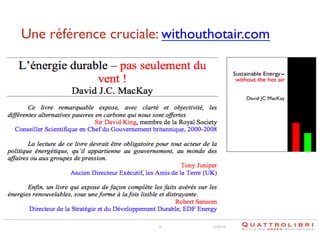 Une référence cruciale: withouthotair.com	


6

21/02/14

 
