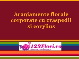 Aranjamente florale
corporate cu craspedii
     si corylius
 