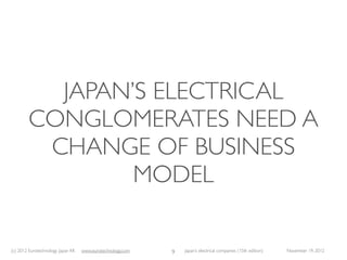 (c) 2015 Eurotechnology Japan KK www.eurotechnology.com Japan’s electronics manufacturers (25th edition) June 18, 2015
JAP...