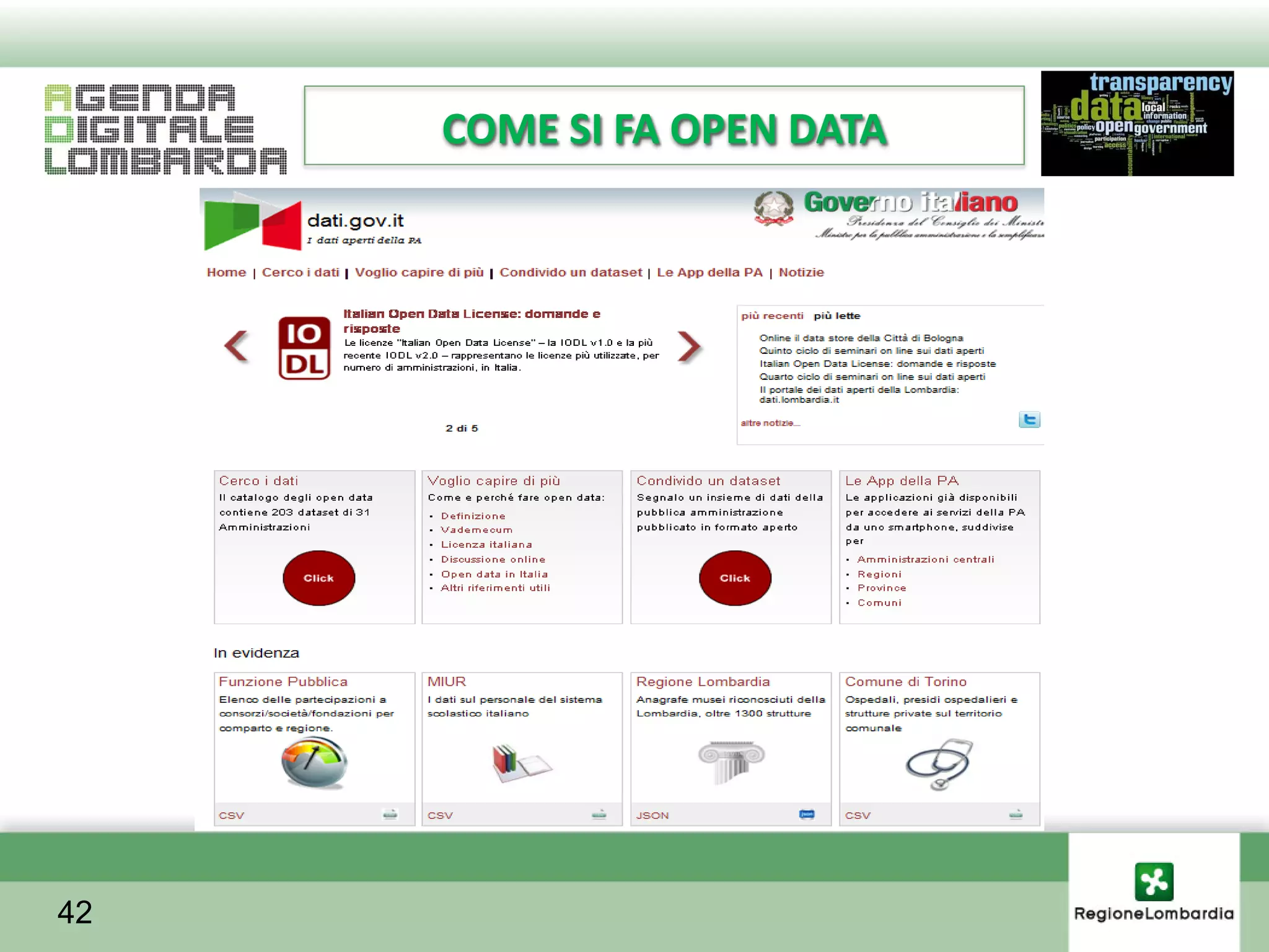 COME SI FA OPEN DATA




42
 