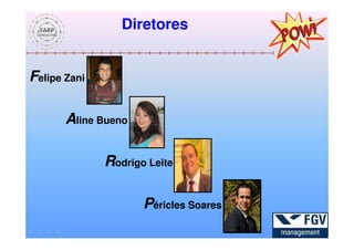 Diretores


Felipe Zani

       Aline Bueno

              Rodrigo Leite

                     Péricles Soares
 