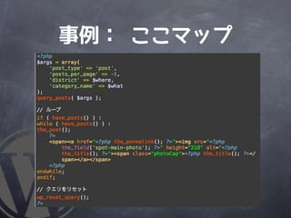 事例： ここマップ
 
