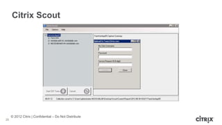 © 2012 Citrix | Confidential – Do Not Distribute
Citrix Scout
25
 