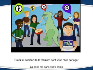 Créez et décidez de la manière dont vous allez partager

             La balle est dans votre camp
 
