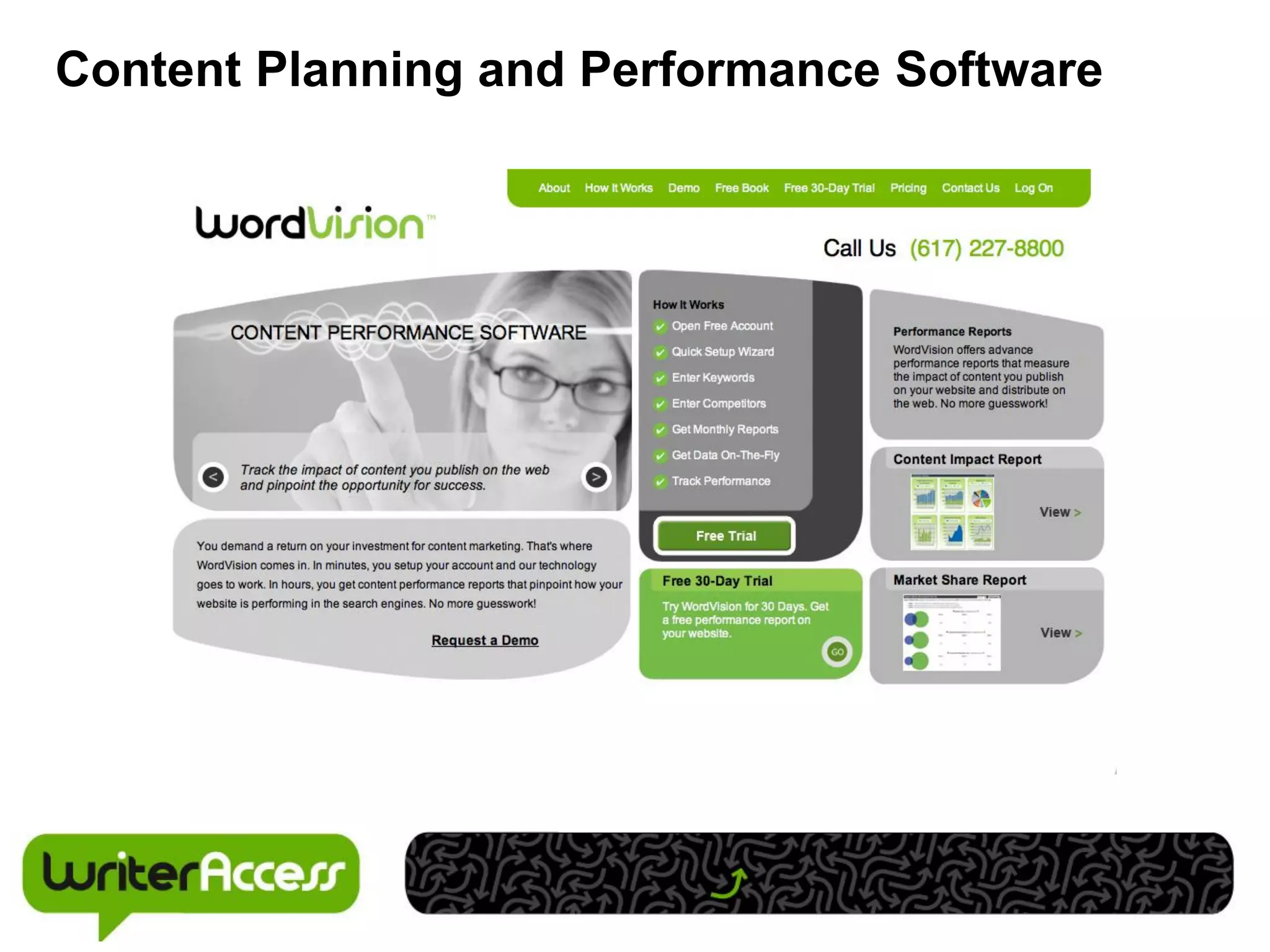 Content Planning and Performance Software
 
