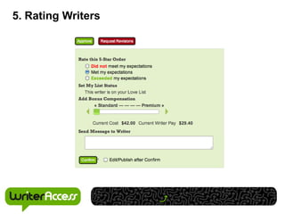 5. Rating Writers
 
