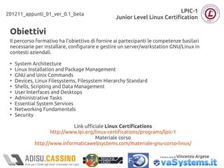 Appunti_01 LPIC-1 Junior Level Linux Certification | PDF