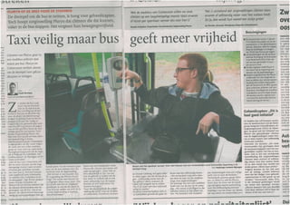 De Gelderlander - artikel vervoersbezuiniging dagbesteding 2013