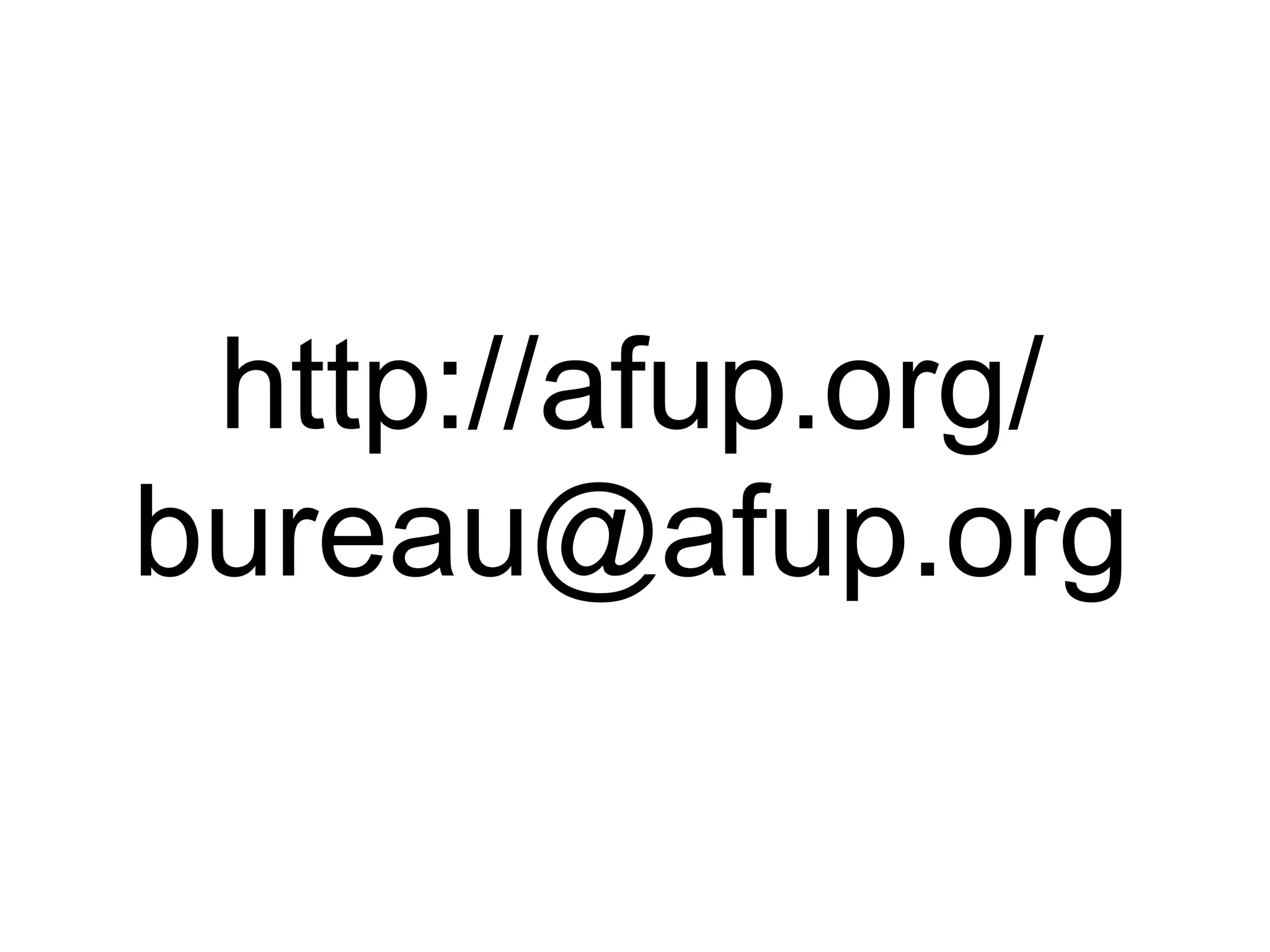 http://afup.org/
bureau@afup.org
 