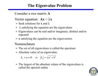Eigen values and eigen vectors engineering