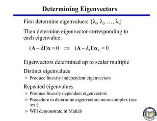 Eigen values and eigen vectors engineering