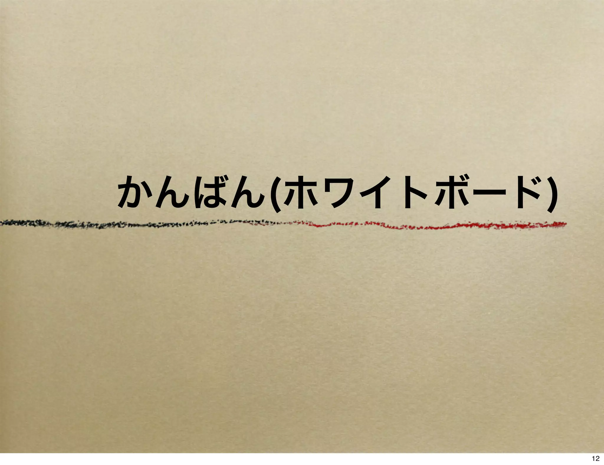 かんばん(ホワイトボード)




                12
 