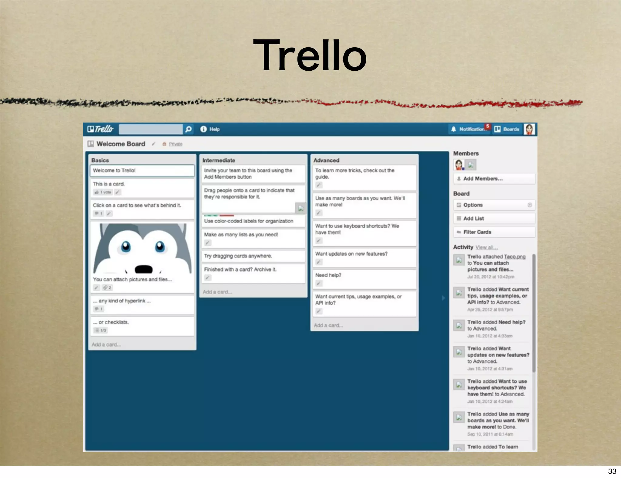 Trello




         33
 