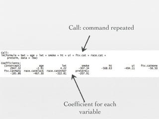 See summary



summary(lm.full)
 