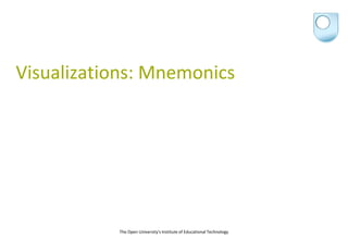 Visualizations: Mnemonics




           The Open University's Institute of Educational Technology
 