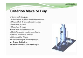 Critérios Make or Buy
 