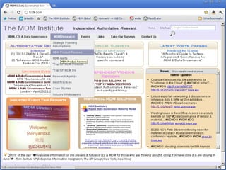 © 2010 The MDM Institute   www.The-MDM-Institute.com
 