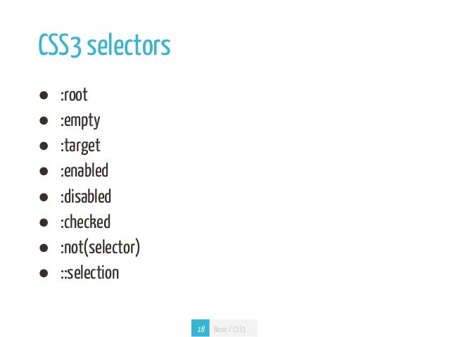 #4 - CSS Selectors, CSS3 and Web typography