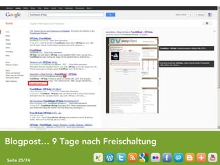 Blogpost… 9 Tage nach Freischaltung

Seite 25/74
 