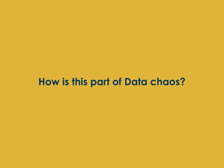 How is this part of Data chaos?
 
