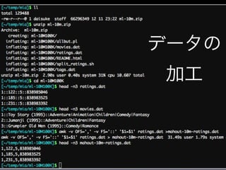 データの
加工
 