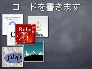 コードを書きます
 