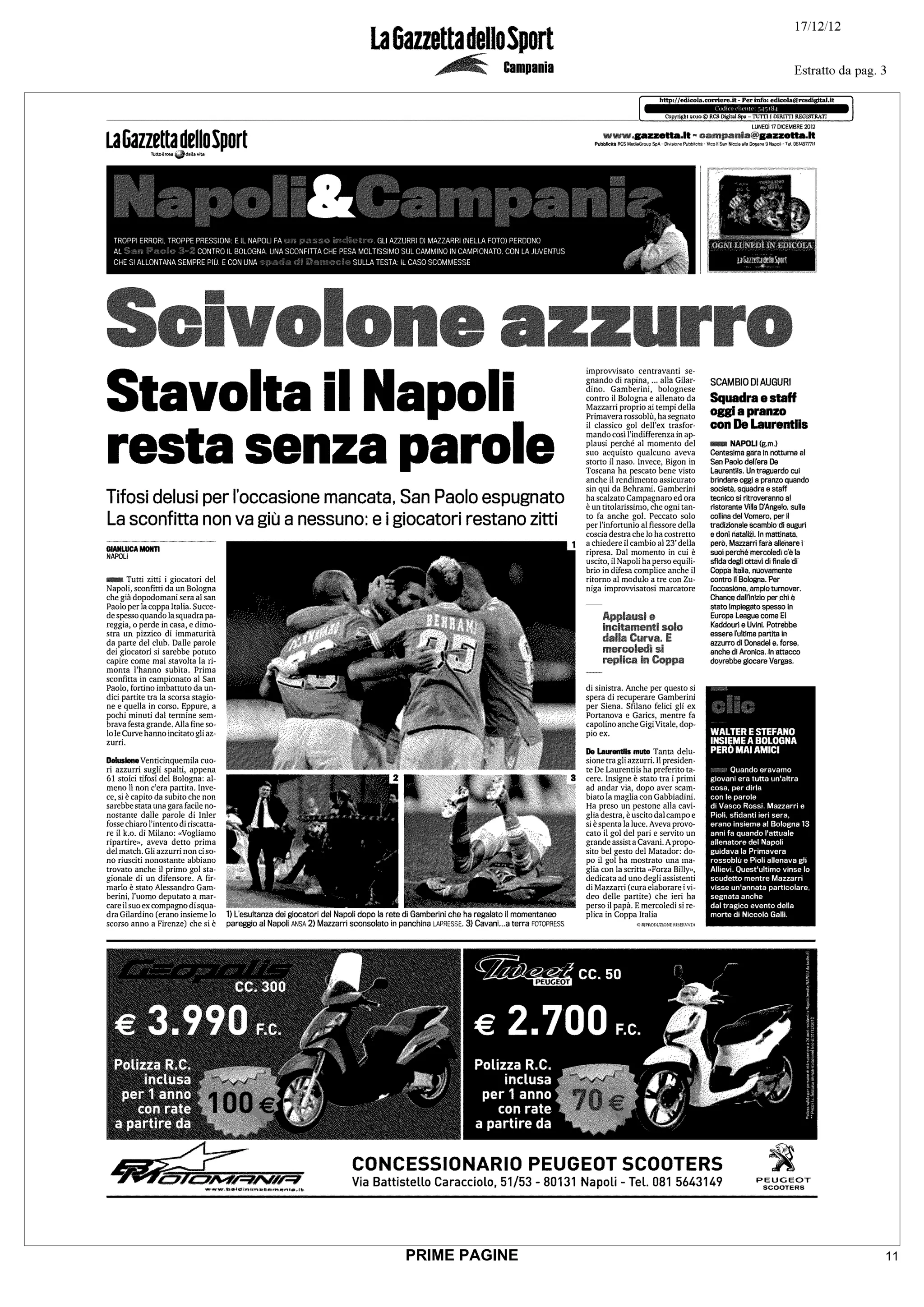 PRIME PAGINE   11
 