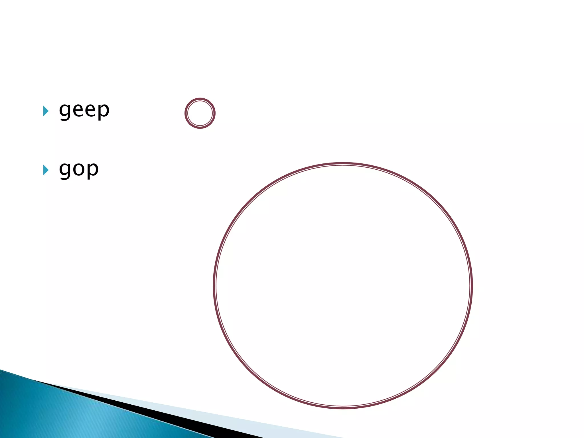    geep

   gop
 