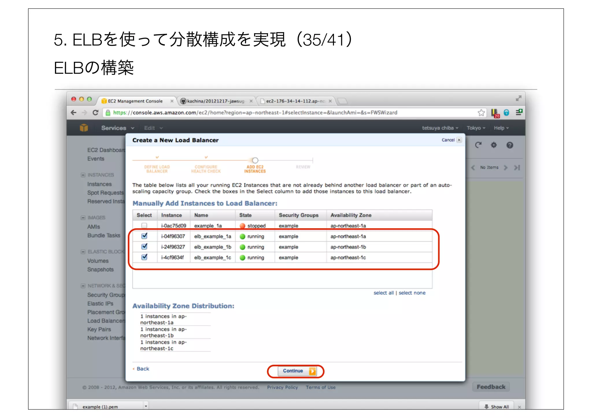 5. ELBを使って分散構成を実現（35/41）
ELBの構築
 