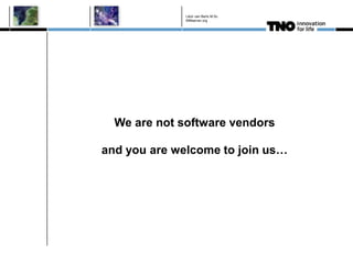Léon van Berlo M.Sc.
              BIMserver.org




  We are not software vendors

and you are welcome to join us…
 