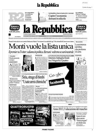 PRIME PAGINE   3
 
