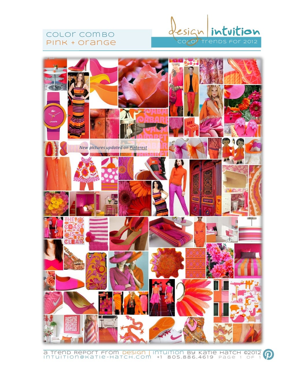"Pink & Orange" Color Combination Trend for 2012